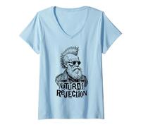 Mujer Charles Darwin Punk Selección Natural Rechazo Diversión Ciencia Camiseta Cuello V