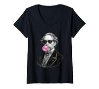 Mujer Charles Dickens Literatura Camiseta Cuello V