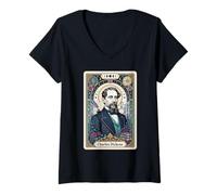 Mujer Charles Dickens Literatura Camiseta Cuello V