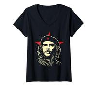 Mujer Che Guevara Camisa Cuba Revolución Rebelde Vintage Cubana Camiseta Cuello V