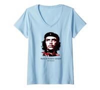 Mujer Che Guevara Cuba Revolucionario Guerrillero Icono Mundial Camiseta Cuello V