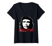 Mujer Che Guevara Guerrilla Rebelde Icono Líder de la Revolución Camiseta Cuello V