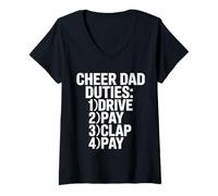 Mujer Cheer Dad Duties Drive Pay Clap Pay Padre Deportista - Camiseta Cuello V
