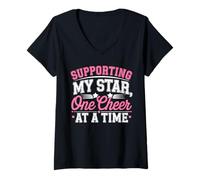 Mujer Cheer Mom Cheerleader Cheer Squad Cheer Leading Camiseta Cuello V
