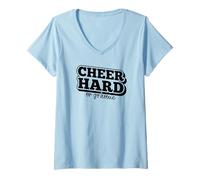 Mujer Cheerleader Funny: anímate o vete a casa Camiseta Cuello V