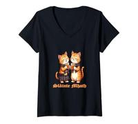Mujer Cheers Raise A Wee Dram Cats Celebrando la Herencia Escocesa Camiseta Cuello V