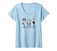 Mujer Cheers, We Are Fabulous! Graphic Saying Camiseta Cuello V