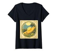 Mujer Cheese Chase Festival en Cooper's Hill - Inglaterra Camiseta Cuello V