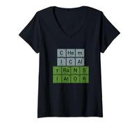 Mujer Chemical Translator Chemistry Natural Sciences Elements Camiseta Cuello V