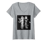 Mujer Cheryl Baker y Shelly Preston Bucks Fizz en Vivo 1989 Camiseta Cuello V