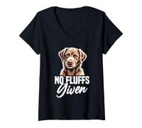 Mujer Chesapeake Bay Retriever Dueño Perro Amante Pelusas Pato Hunter Camiseta Cuello V