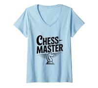 Mujer Chess Master Knight se Mueve para Jugadores de ajedrez apasionados Camiseta Cuello V