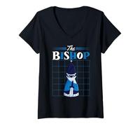 Mujer Chess Piece The Bishop - Disfraz Divertido de Halloween a Juego Camiseta Cuello V