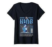 Mujer Chess Piece The King - Disfraz Divertido de Halloween a Juego para la Familia Camiseta Cuello V