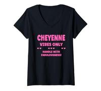 Mujer Cheyenne Personalized Name Funny Cute Custom Cheyenne Name Camiseta Cuello V