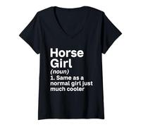 Mujer Chica Caballo Como Una Chica Normal Mucho Más Fresco Chica Cabal Camiseta Cuello V