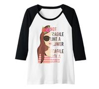 Mujer Chica Camisa diseño frágil como una Bomba Camiseta Manga Raglan