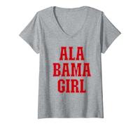 Mujer Chica de Alabama Camiseta Cuello V