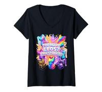Mujer Chica Divertida de Gimnasia demasiados leos? No lo Creo Camiseta Cuello V