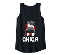 Mujer Chica Peru Chica Chica Chica Moño Peludo Mujer Perú Gafas De Sol Camiseta sin Mangas