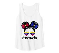 Mujer Chica Venezolana Orgullo Venezuela Raíces Venezolanas Camiseta sin Mangas