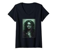 Mujer Chica Zombie abandonada Warlock Sin Casco Fantasía Heroica Camiseta Cuello V