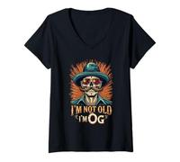 Mujer Chicano Cholo No Soy Viejo Soy OG Original Camiseta Cuello V