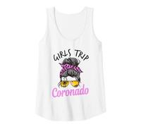 Mujer Chicas a Juego Coronado California moño desordenado Camiseta sin Mangas