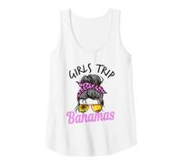 Mujer Chicas a Juego Viaje Bahamas moño desordenado Camiseta sin Mangas