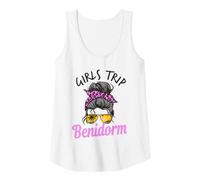 Mujer Chicas a Juego Viaje Benidorm España moño desordenado Camiseta sin Mangas
