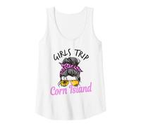 Mujer Chicas a Juego Viaje Corn Island moño desordenado Camiseta sin Mangas