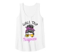 Mujer Chicas a Juego Viaje Nápoles Florida Moño de Pelo desordenado Mujeres Camiseta sin Mangas