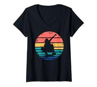 Mujer Chicas al Atardecer sobre Ruedas con Fuerza Camiseta Cuello V