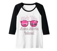 Mujer Chicas Viaje Anna Maria Island Florida Bachelorette Mujeres Camiseta Manga Raglan