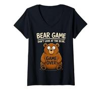 Mujer Chicken Game Don't Look at The Chicken Funny Chicken Camiseta Cuello V