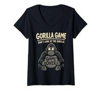 Mujer Chicken Game Don't Look at The Chicken Funny Chicken Camiseta Cuello V