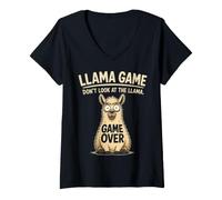 Mujer Chicken Game Don't Look at The Chicken Funny Chicken Camiseta Cuello V
