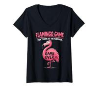 Mujer Chicken Game No mires The Chicken Funny Chicken Camiseta Cuello V