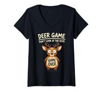 Mujer Chicken Game No mires The Chicken Funny Chicken Camiseta Cuello V