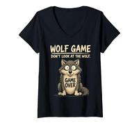 Mujer Chicken Game No mires The Chicken Funny Chicken Camiseta Cuello V