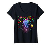 Mujer Children Spotty In Need Kids Dots Marine Animals Jellyfish Camiseta Cuello V