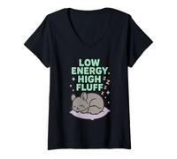Mujer Chinchilla Funny Roedor Mascota Floofy Animal Kawaii Lindo Chill Camiseta Cuello V