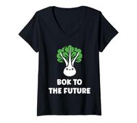 Mujer Chinese Cabbage bok to The Future Vegetable Funny Bok Choy Camiseta Cuello V