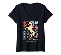 Mujer Chinese New Year 2026 Year of The Horse Lunar New Year 2026 Camiseta Cuello V