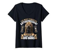 Mujer Chino Shar Pei Dueño Perro Amante Poderoso Chino Shar Pei Camiseta Cuello V