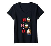 Mujer Chip'n'Dale Ho Ho Ho Navidad Camiseta Cuello V