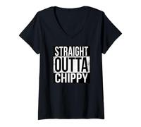Mujer Chippy DE Salida Recta Camiseta Cuello V