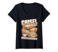 Mujer Chisel and Chat: The Workbench Way Camiseta Cuello V