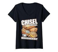 Mujer Chisel and Chat: The Workbench Way Camiseta Cuello V