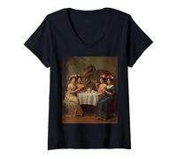 Mujer Chistes para los Amantes del Arte o el Humor prehistórico para Amantes del Arte T-Rex Camiseta Cuello V